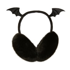 Gyovl Black Bat Wings Ear Warmers - Unique and Stylish Ear Protection for Women - Perfect for Halloween and Cold Weather