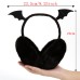 Gyovl Black Bat Wings Ear Warmers - Unique and Stylish Ear Protection for Women - Perfect for Halloween and Cold Weather